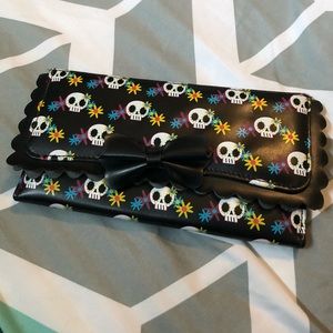 Anchor Blue Sugar Skull Wallet